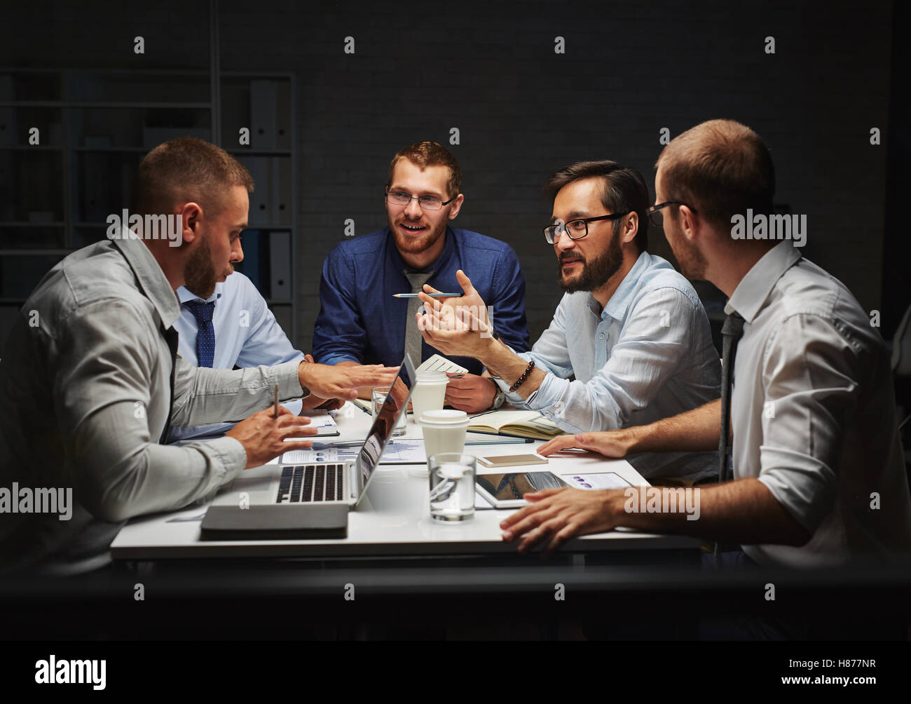 Briefing di fine Foto Stock