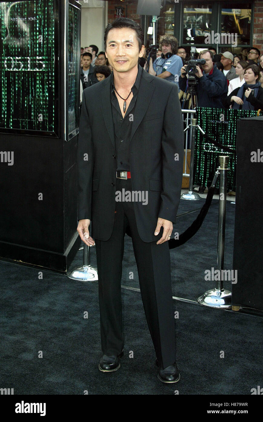 COLLIN CHOU Matrix Reloaded premiere del film WESTWOOD LOS ANGELES STATI UNITI D'AMERICA 07 Maggio 2003 Foto Stock