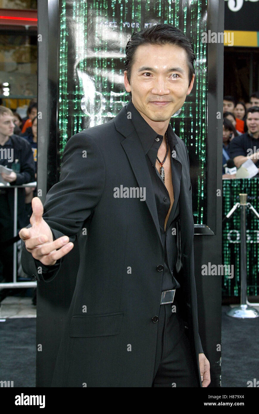 COLLIN CHOU Matrix Reloaded premiere del film WESTWOOD LOS ANGELES STATI UNITI D'AMERICA 07 Maggio 2003 Foto Stock