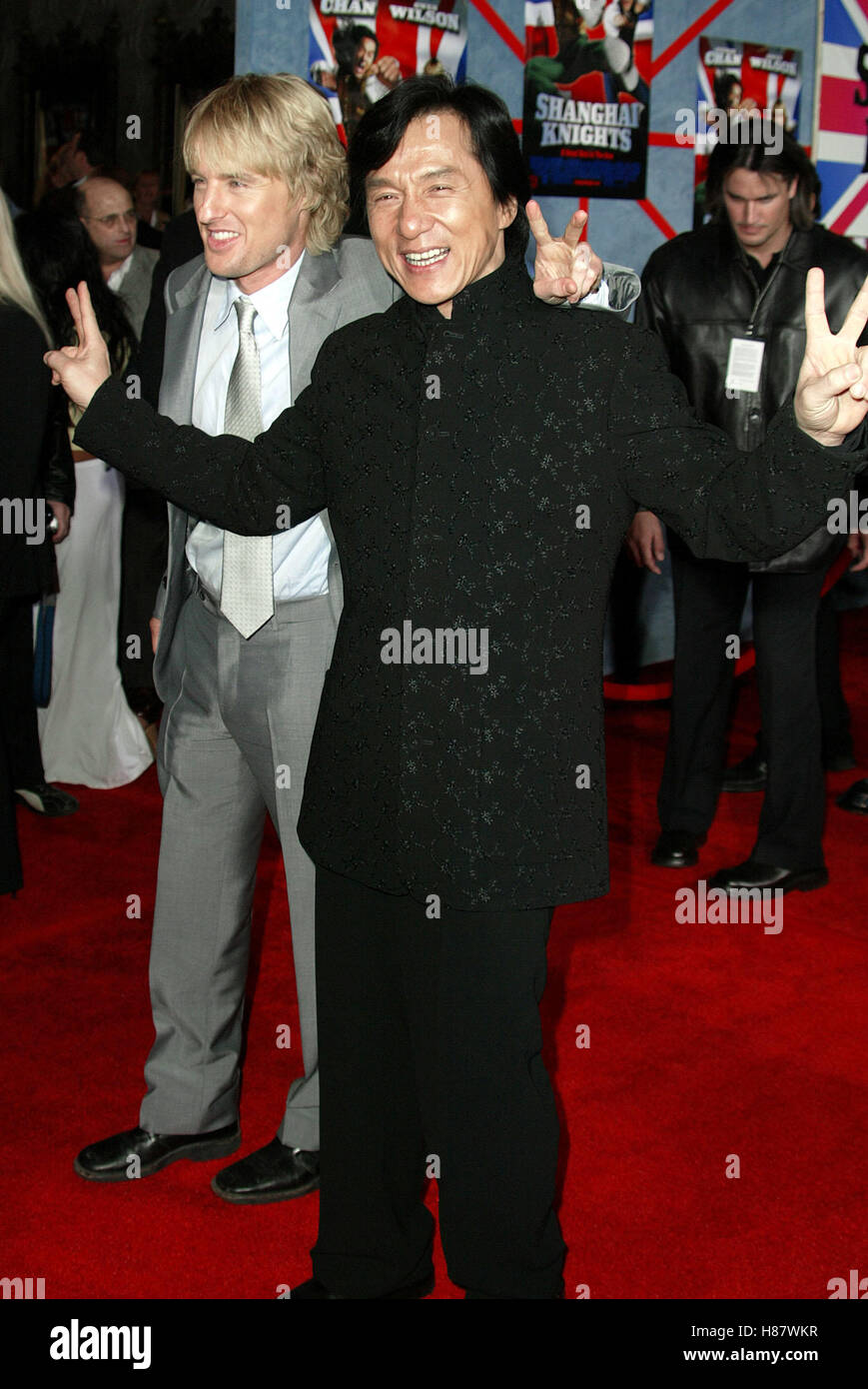 OWEN WILSON & Jackie Chan SHANGHAI KNIGHTS FILM PREMIER EL CAPITAN THEATRE HOLLYWOOD USA 03 febbraio 2003 Foto Stock