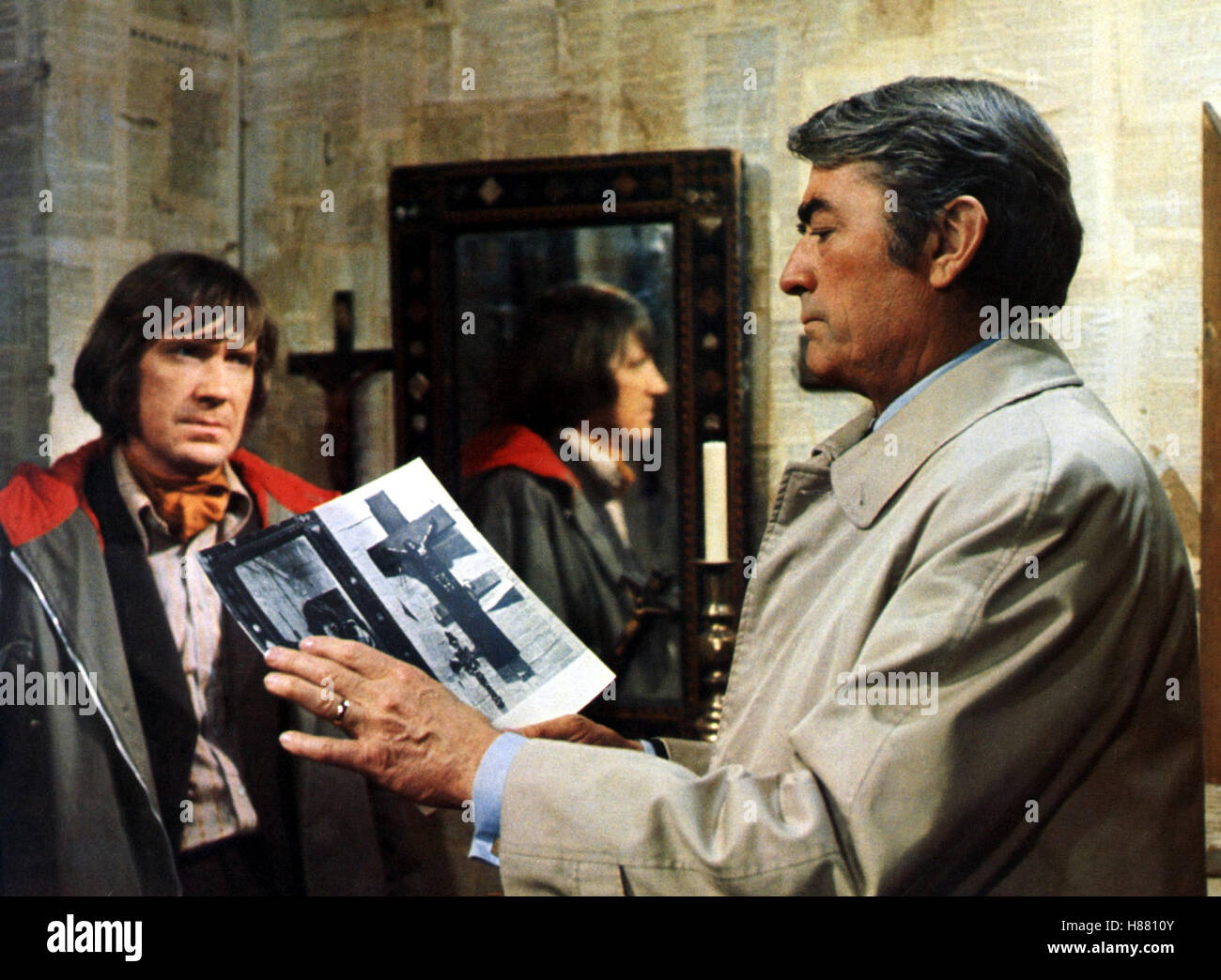Das Omen, (L'AUSPICIO) USA 1975, Regie: Richard Donner, DAVID WARNER, Gregory Peck Foto Stock