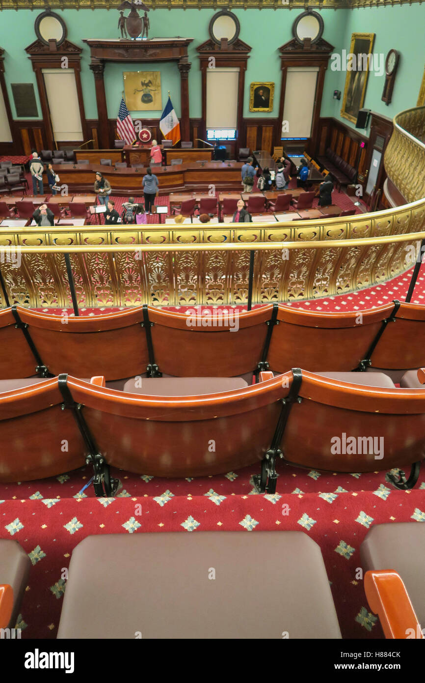 New York City Hall interno, NYC Foto Stock