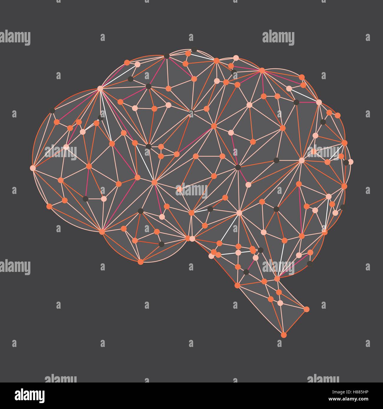 Concetto di connessione del cervello umano, vettore Illustrazione Vettoriale