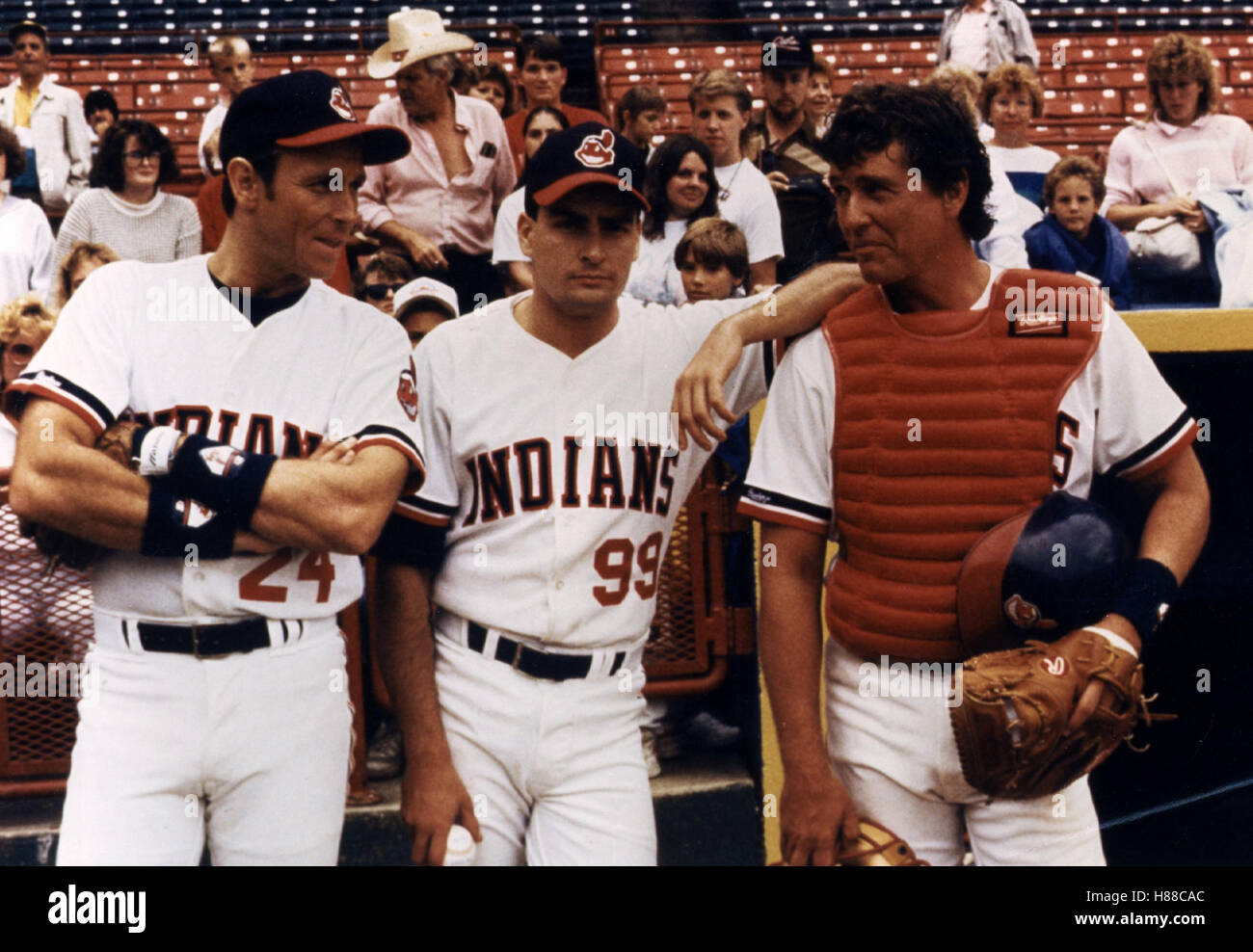 Die Indianer von Cleveland, (MAJOR LEAGUE) USA 1989, Regie: David S. Ward, CORBIN BERNSEN, Charlie Sheen, TOM BERENGER, Stichwort: Baseball, Spieler, Team Foto Stock