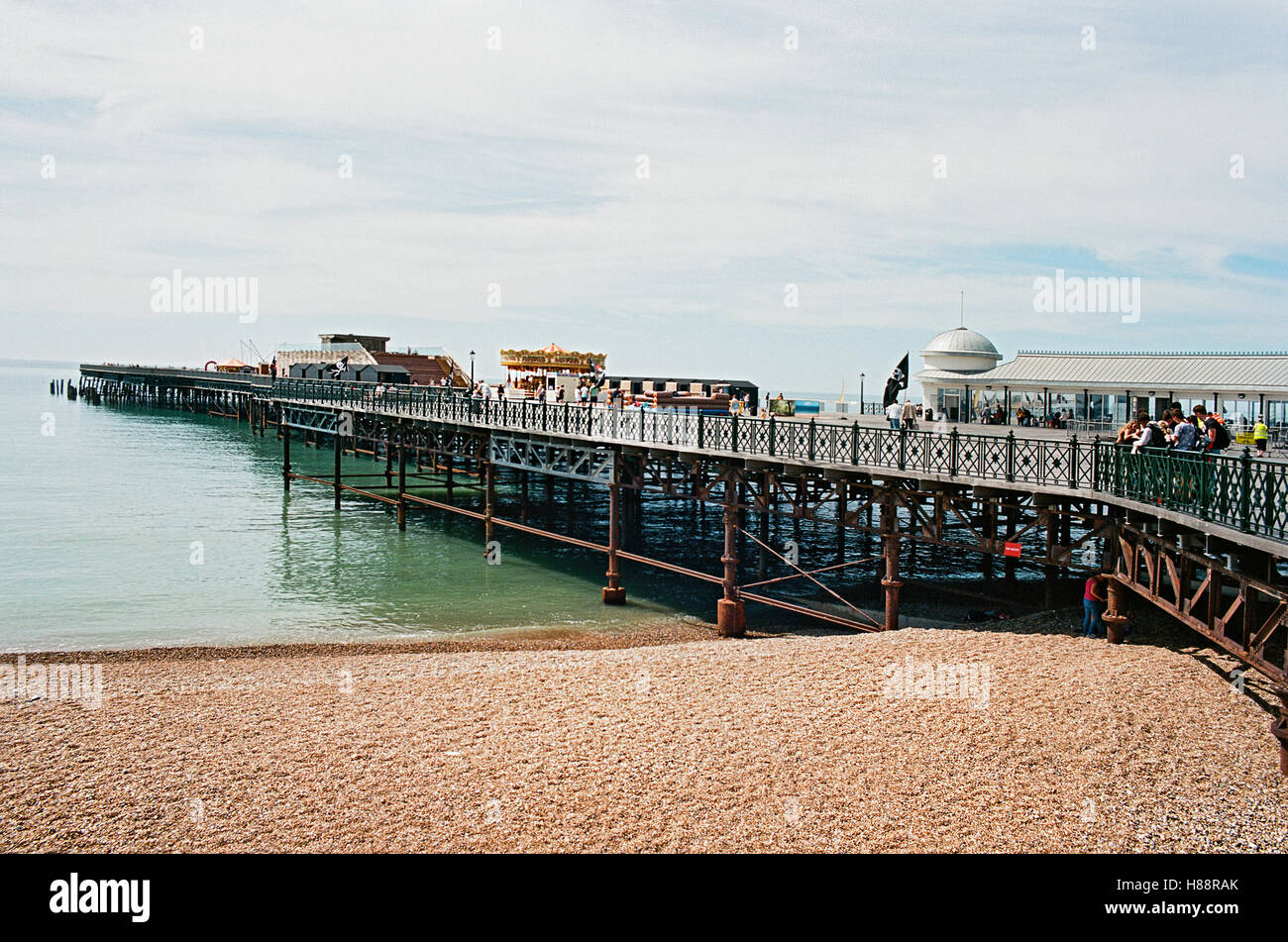 Hastings pier, EAST SUSSEX REGNO UNITO, poco dopo la sua riapertura nel 2016 Foto Stock