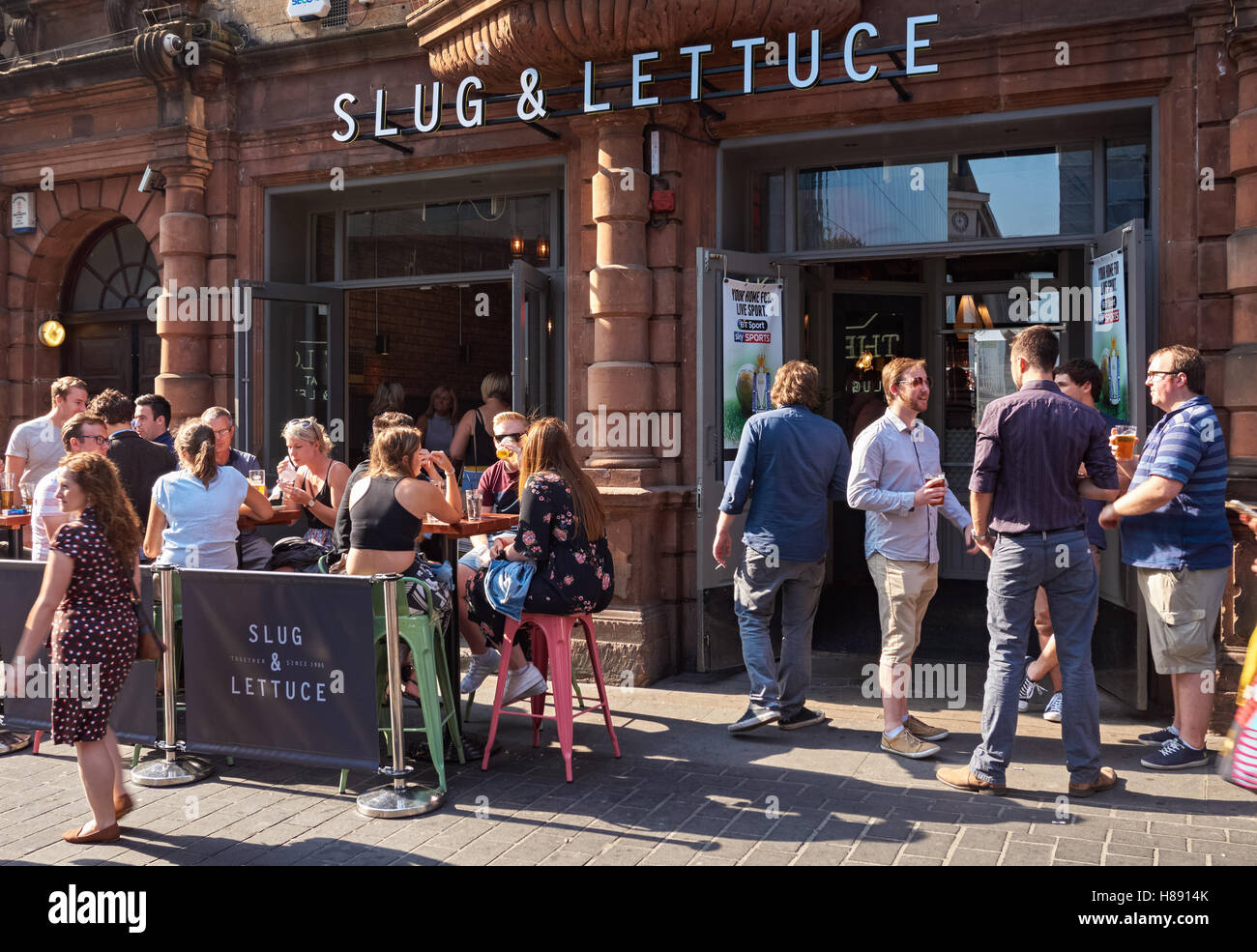 Ristorante Slug and Lettuce a Leicester Square a Londra, Inghilterra Regno Unito Regno Unito Foto Stock