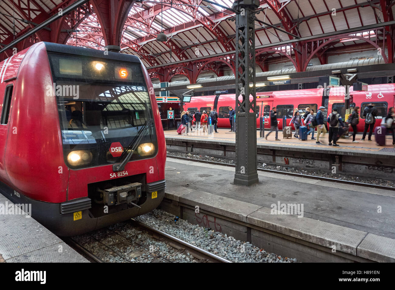 La Stazione Centrale di Copenhagen, Danimarca Foto Stock