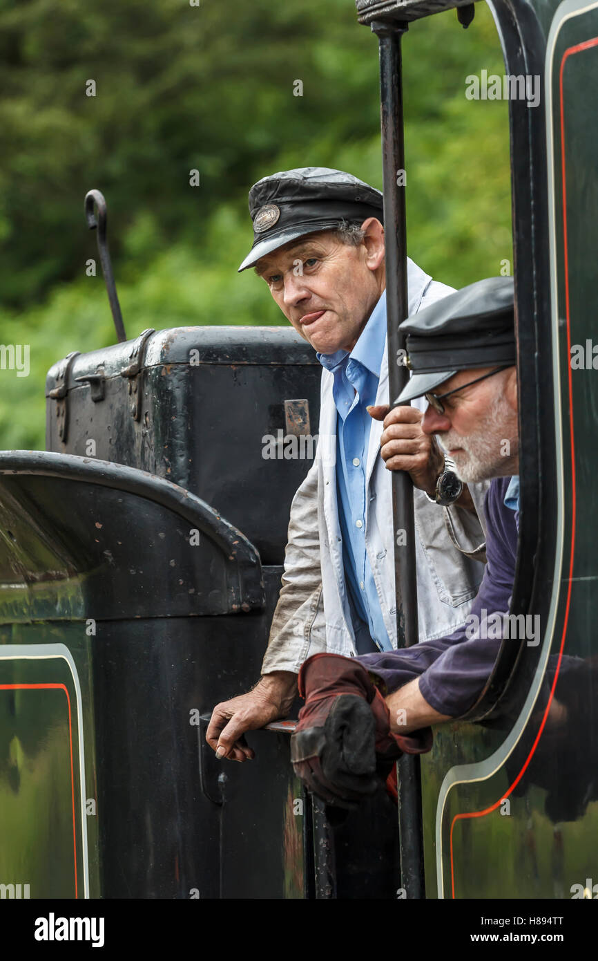 Foresta di Dean Steam Railway driver motore, dean forest railway. Foto Stock