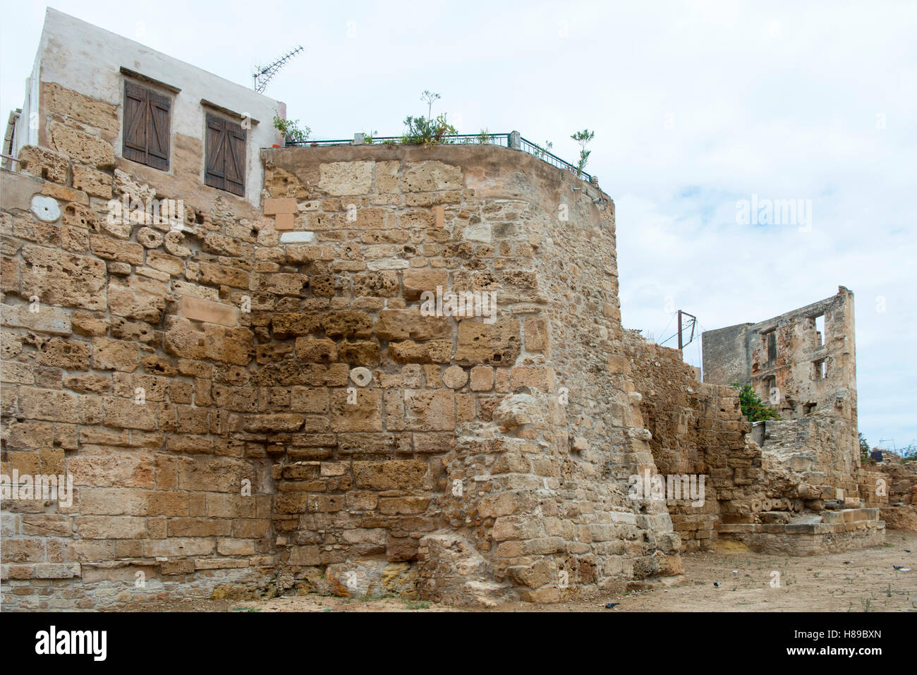 Griechenland, Kreta, Chania, byzantinische Stadtmauer aus dem 7. Jh. Foto Stock