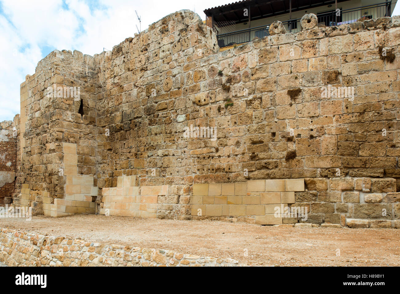 Griechenland, Kreta, Chania, byzantinische Stadtmauer aus dem 7. Jh. Foto Stock