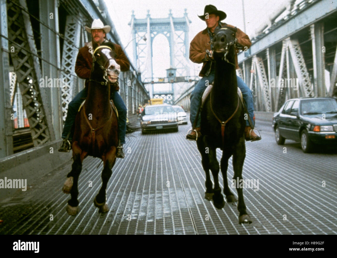 Machen wir wie del cowboy, (il COWBOY MODO), USA 1994, Regie: Gregg Champion, Kiefer Sutherland, Woody Harrelson, Stichwort: Pferde, reiten, Brücke Foto Stock