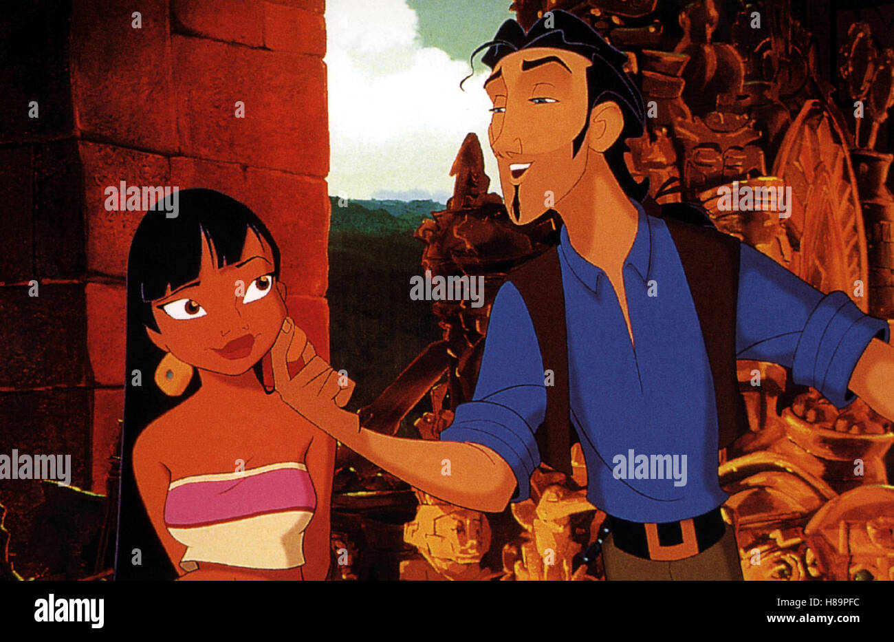 Der Weg nach El Dorado, (la strada per EL DORADO) USA 2000, Regie: David Silverman, Eric Bergeron, Don Michael Paul, Szene mit Chel und Tulio Foto Stock