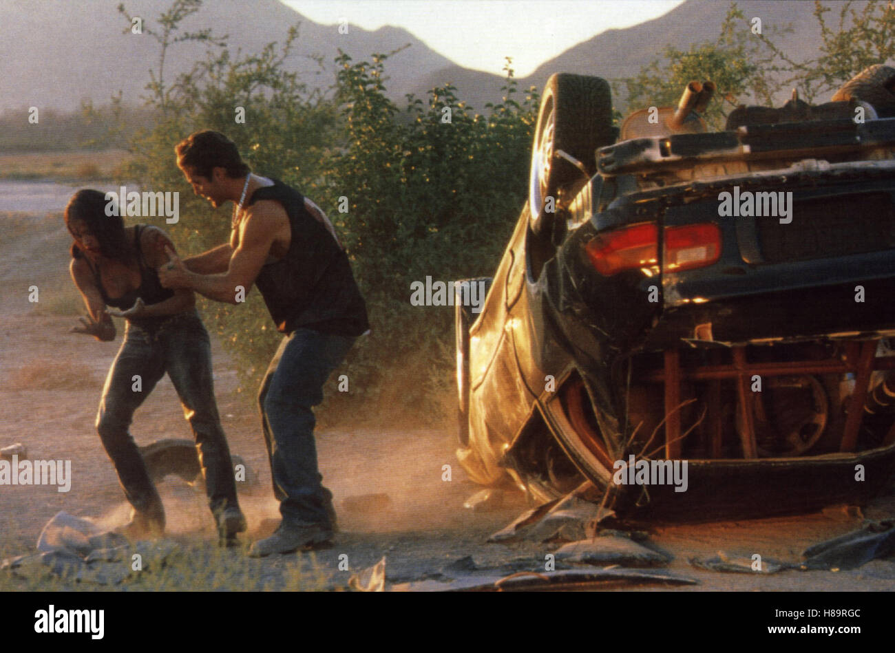 The Fast and the Furious, (The Fast And The Furious) USA 2001, Regie: Rob Cohen, Jordana Brewster, Paul Walker, Stichwort: Auto, crash, Unfall, Überschlag Foto Stock