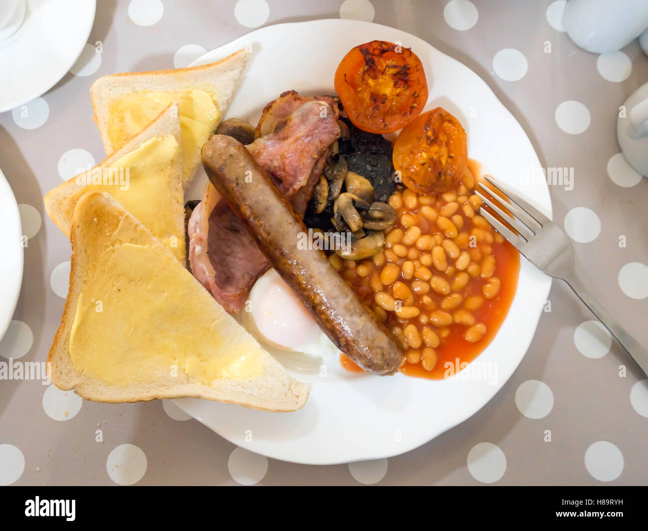 Lewis e Cooper sala da tè Northallerton colazione dell'anno sapori di Herriot Country Award 2015 La completa prima colazione inglese Foto Stock