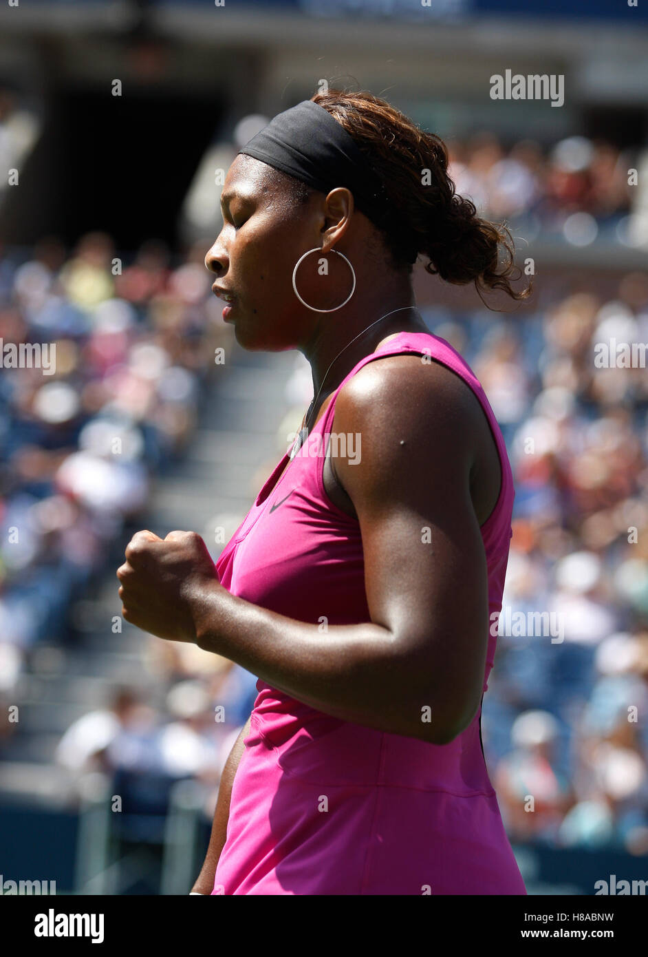 Serena Williams, USA, U.S. Open 2009, Grand Slam torneo, USTA Billie Jean King National Tennis Center di New York, Stati Uniti d'America Foto Stock