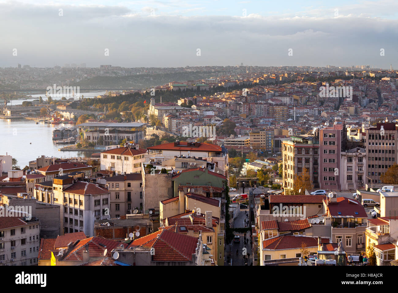 Il centro storico di Istanbul al tramonto. La Turchia. Foto Stock