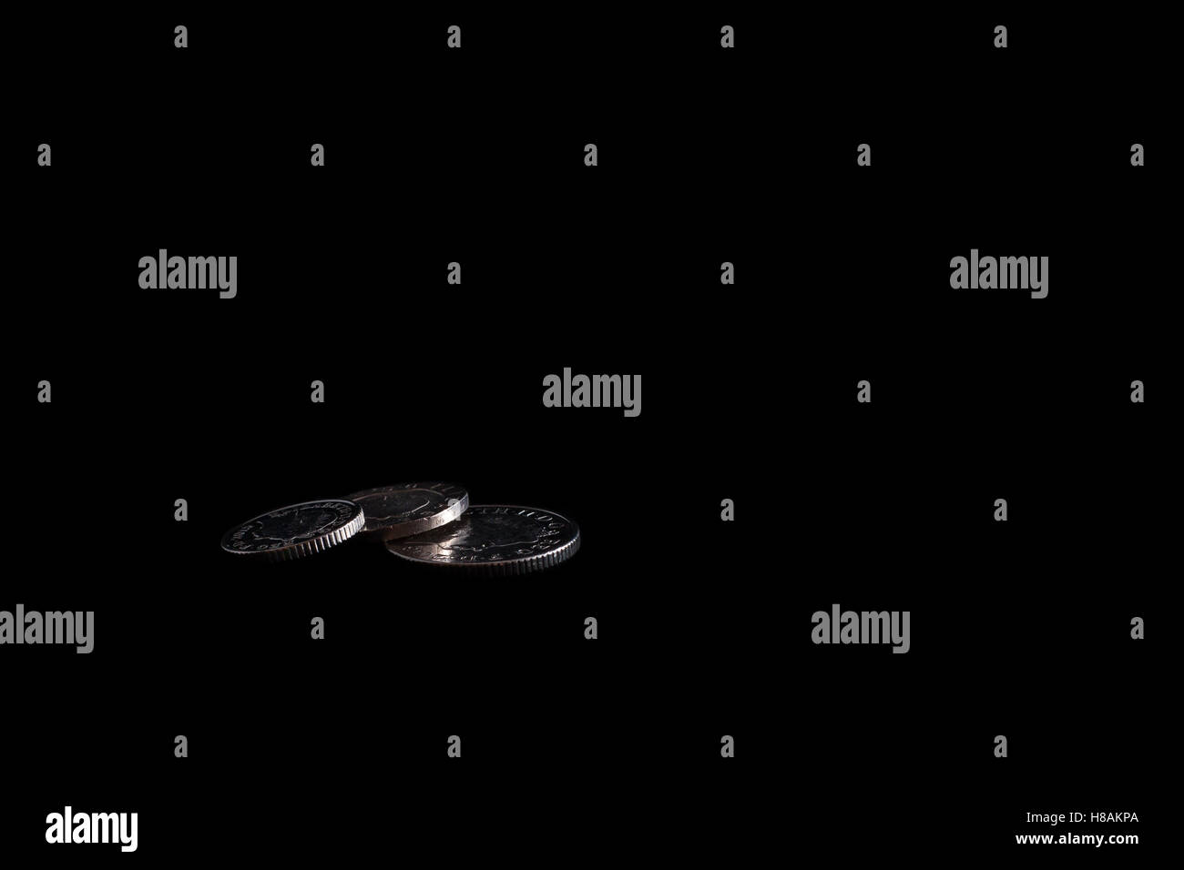 Un piccolo cambiamento delle monete in euro Foto Stock