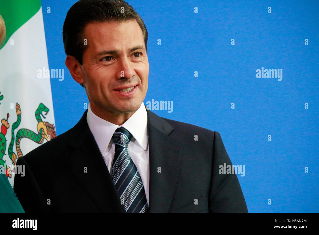 Enrique Peña Nieto - Treffen der dt. Bundeskanzlerin mit dem mexikanischen Praeisdenten, Bundeskanzleramt, 12. Aprile 2016, Berli Foto Stock