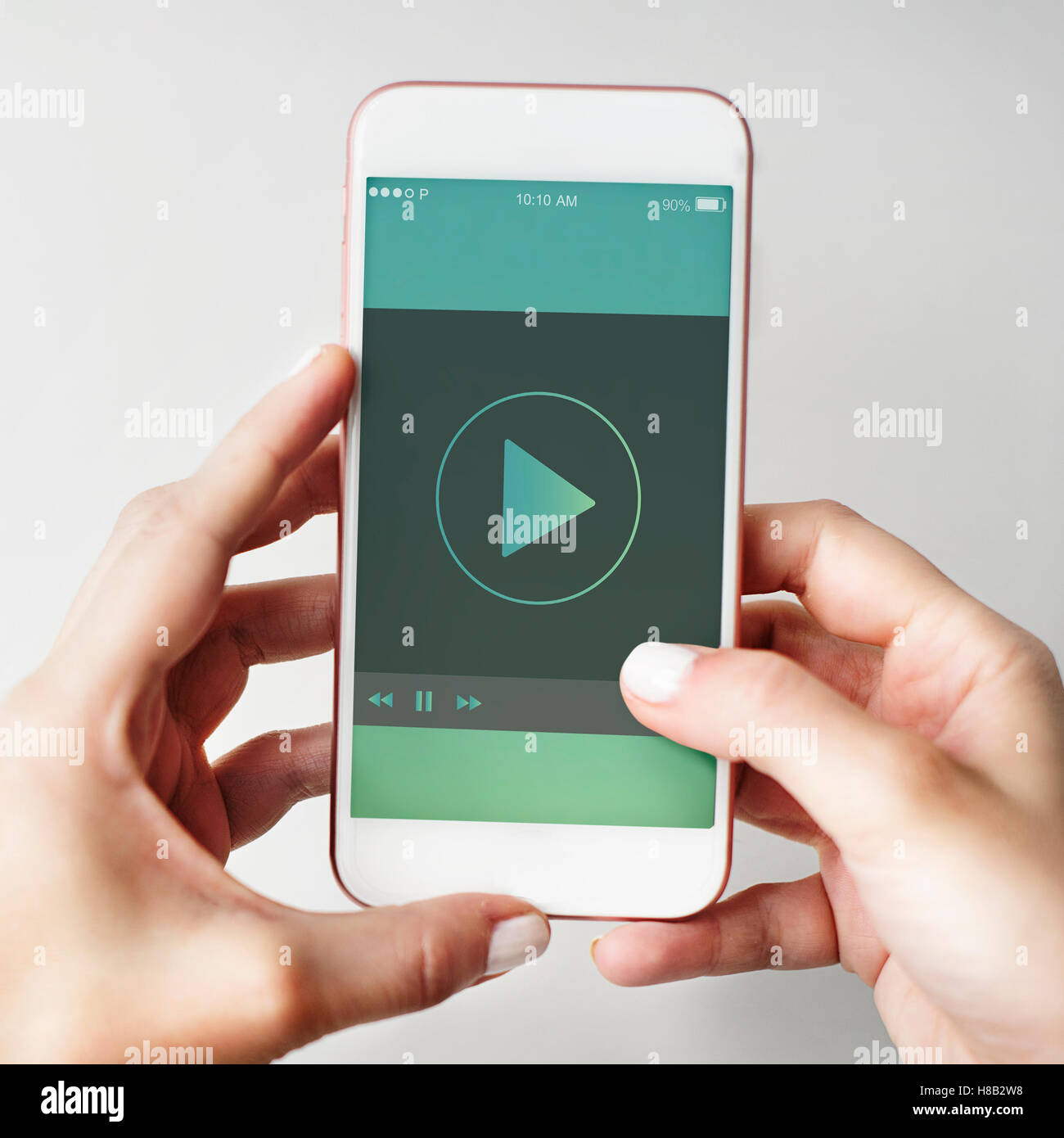 Multimedia Video Music Player Concept Foto Stock