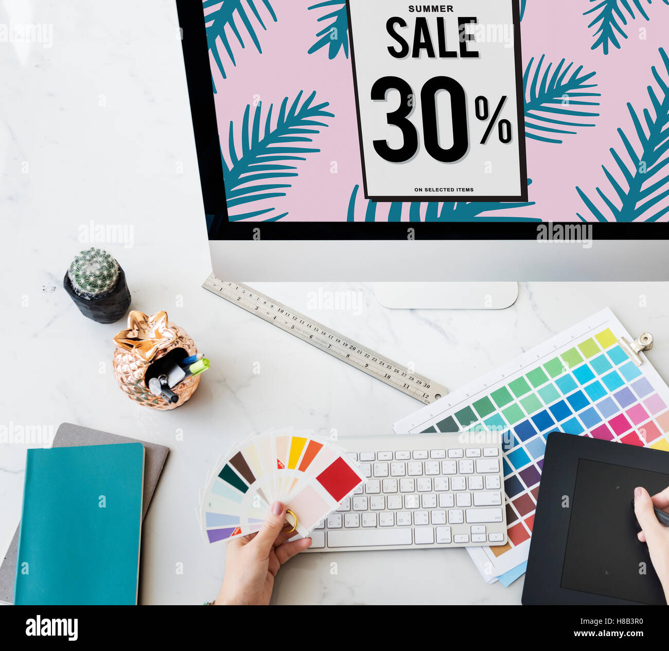 Sconto Vendita Marketing Promozione concetto grafico Foto Stock