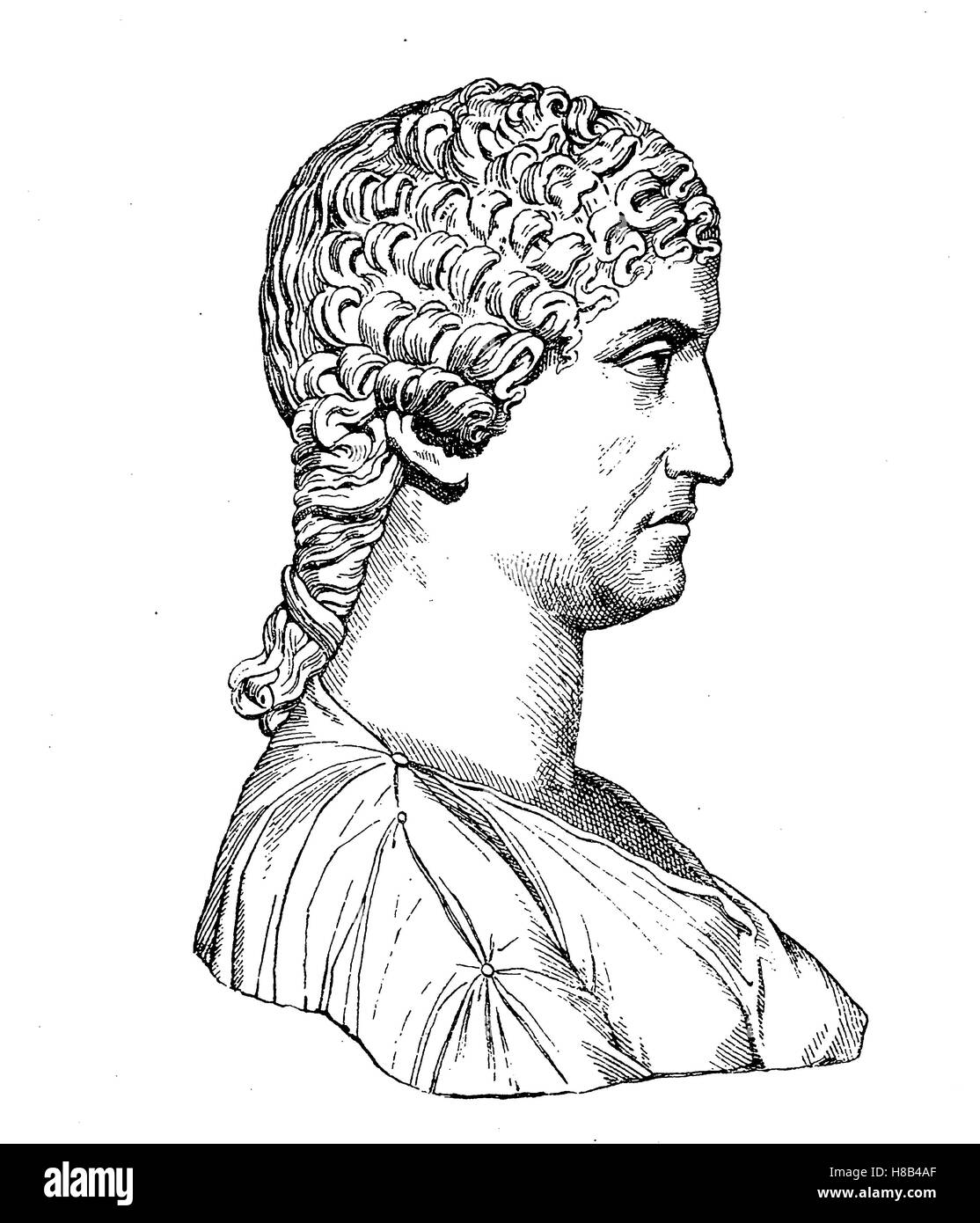 Agrippina il giovane, consorte dell'imperatore romano Claudio, Storia della moda, costume storia Foto Stock