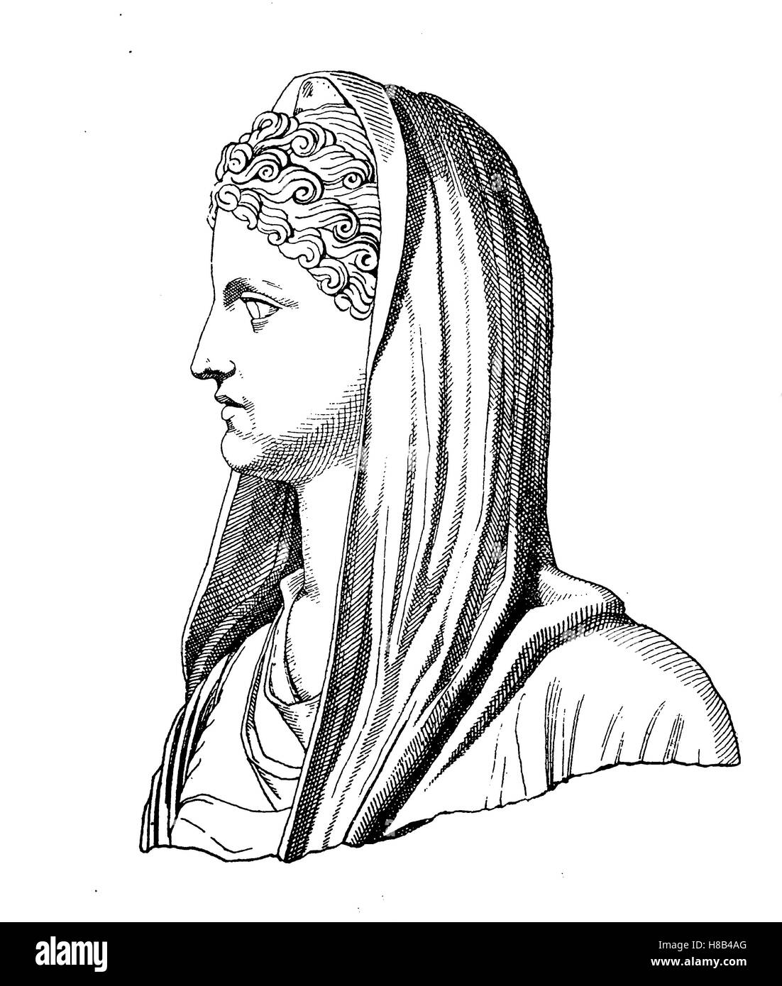 Faustina la giovane moglie dell'imperatore romano Marc Aurel, Storia della moda, costume storia Foto Stock