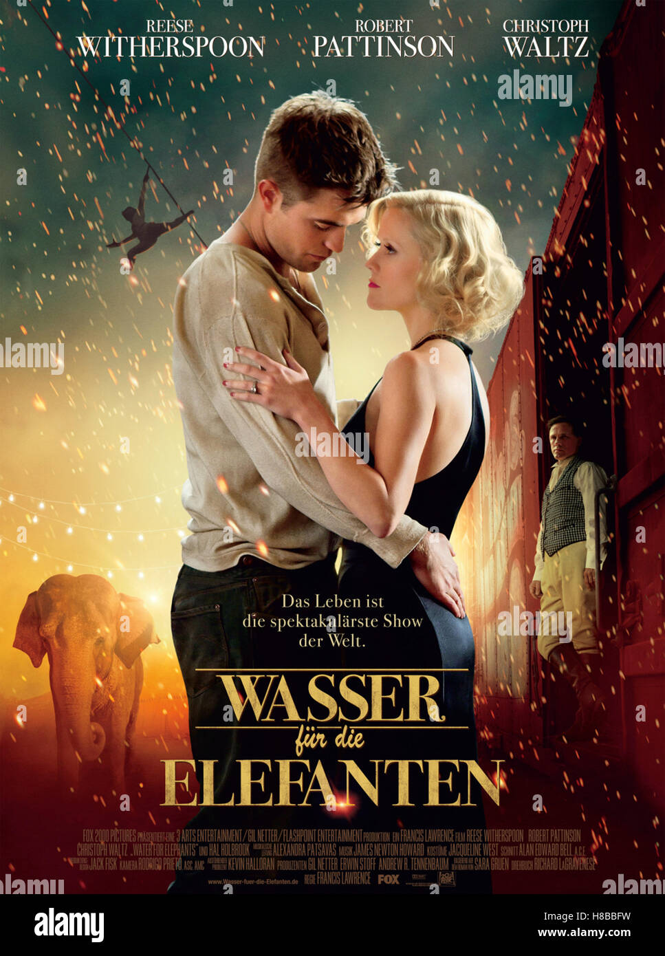 Wasser für die Elefanten, (acqua per gli elefanti) USA 2011, Regie: Francis Lawrence, Robert Pattinson, Reese Witherspoon, Chiave: Plakat Foto Stock