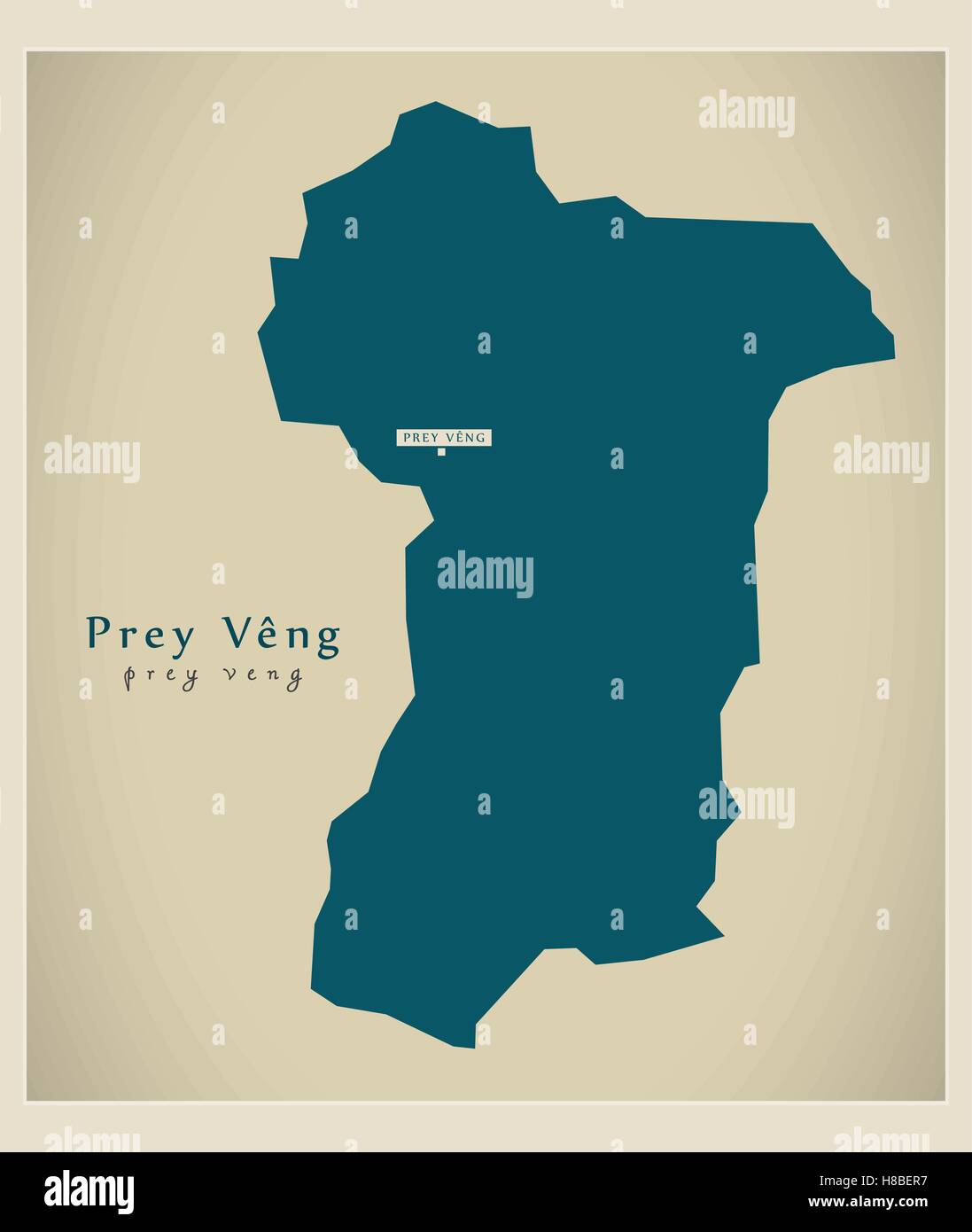 Mappa moderno - preda Veng KH Illustrazione Vettoriale