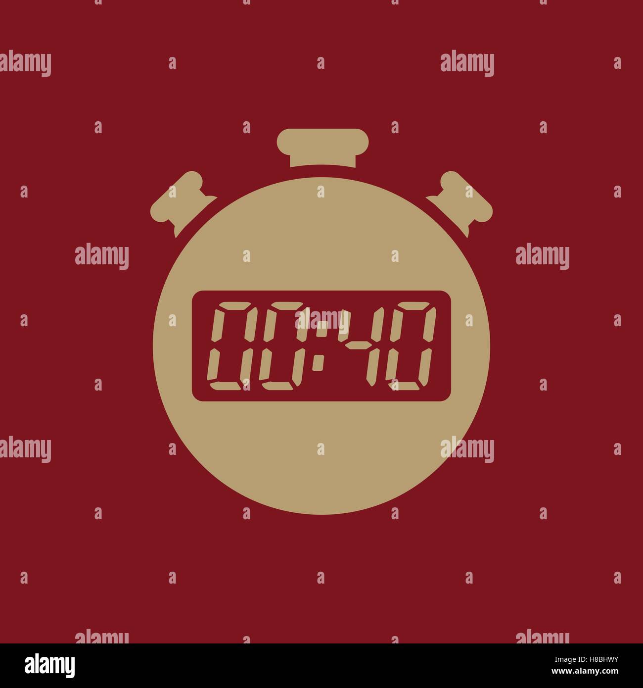 Il 40 secondi, minuti cronometro icona. Orologio e guardare, timer conto alla rovescia, cronometro simbolo. UI. Web. Logo. Segno. Design piatto. Un Illustrazione Vettoriale