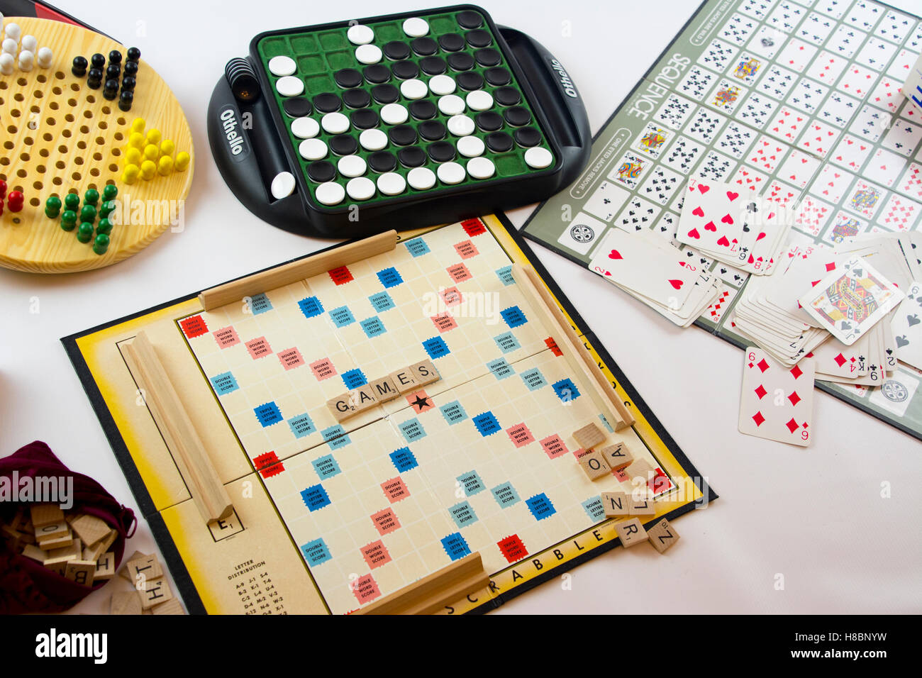Giochi da tavolo Foto Stock