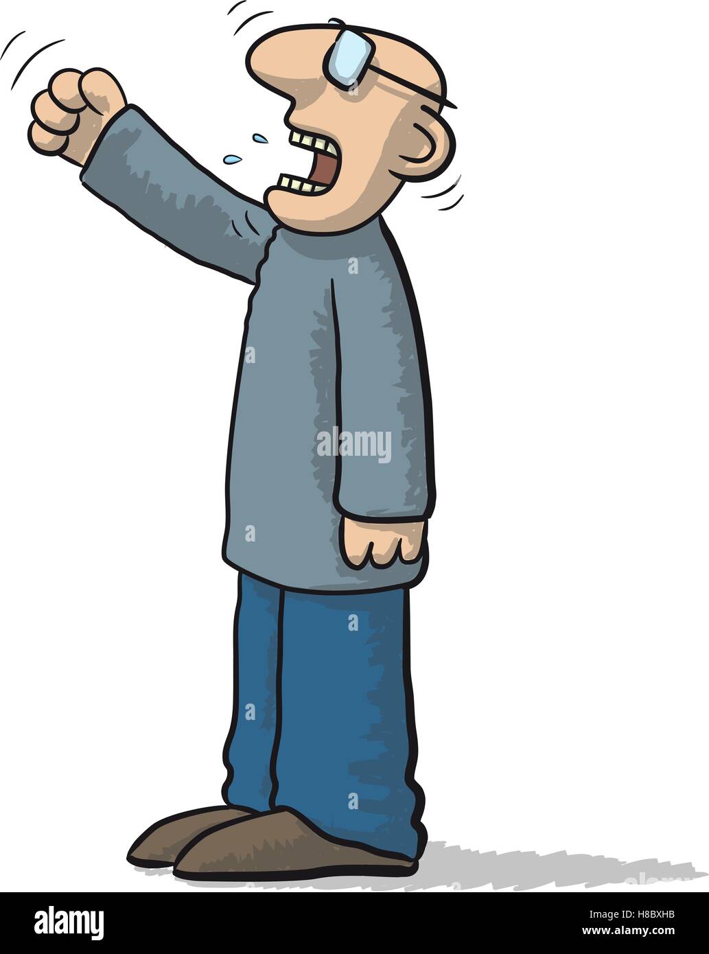 Personaggio molto arrabbiato Illustrazione Vettoriale