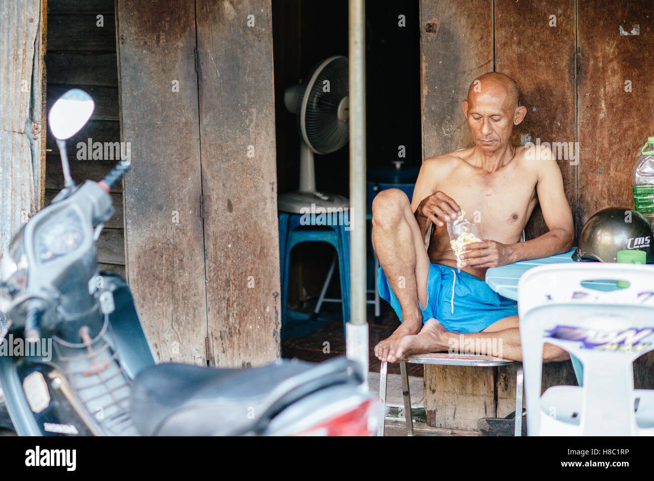 La vita quotidiana del popolo Thai in Hua Hin Tailandia Foto Stock