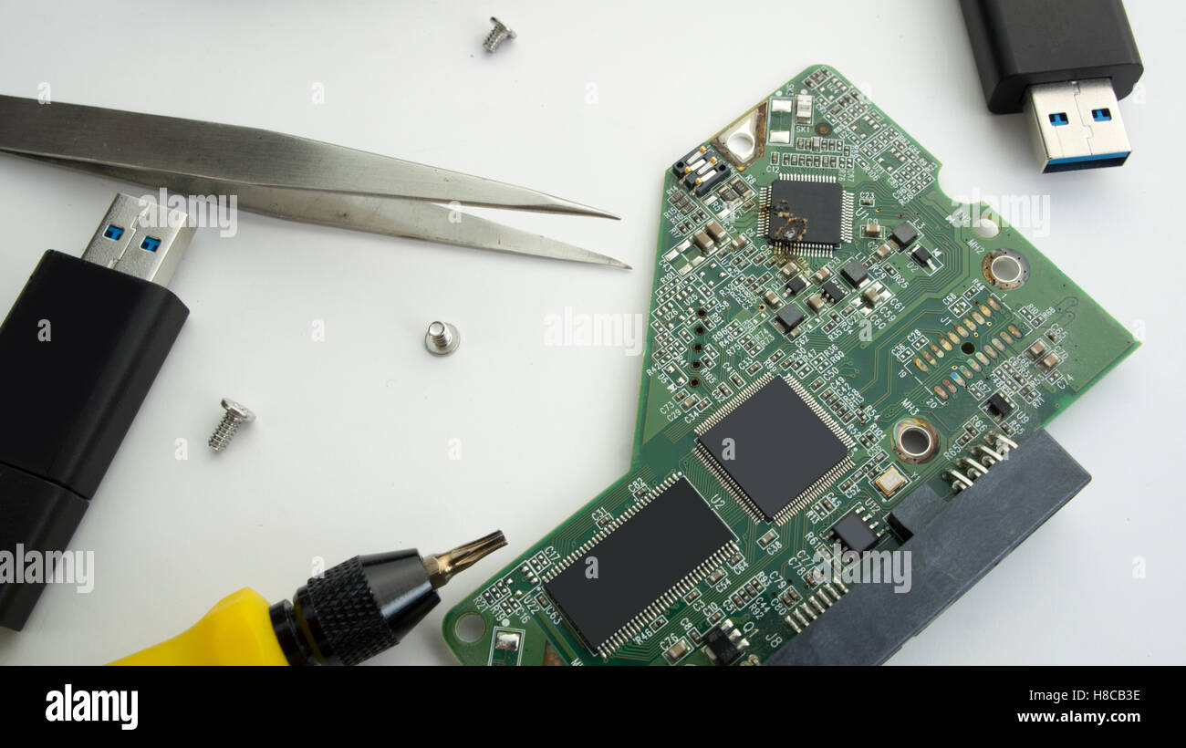 Scheda madre pcb rete stampato resistore processore scienza semiconduttore sistema di saldatura Foto Stock