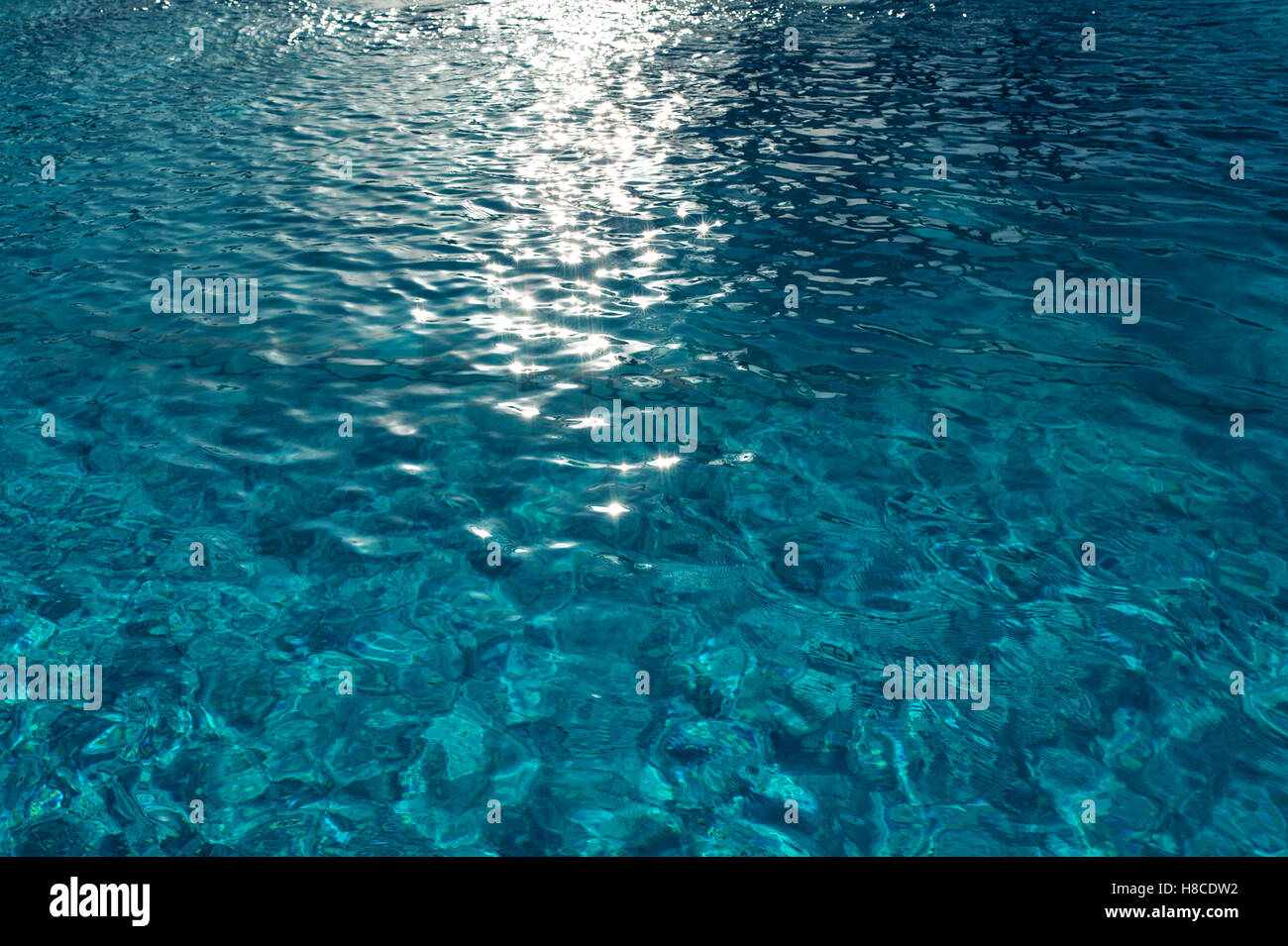 Piscina Blu acqua texture di sfondo Foto Stock