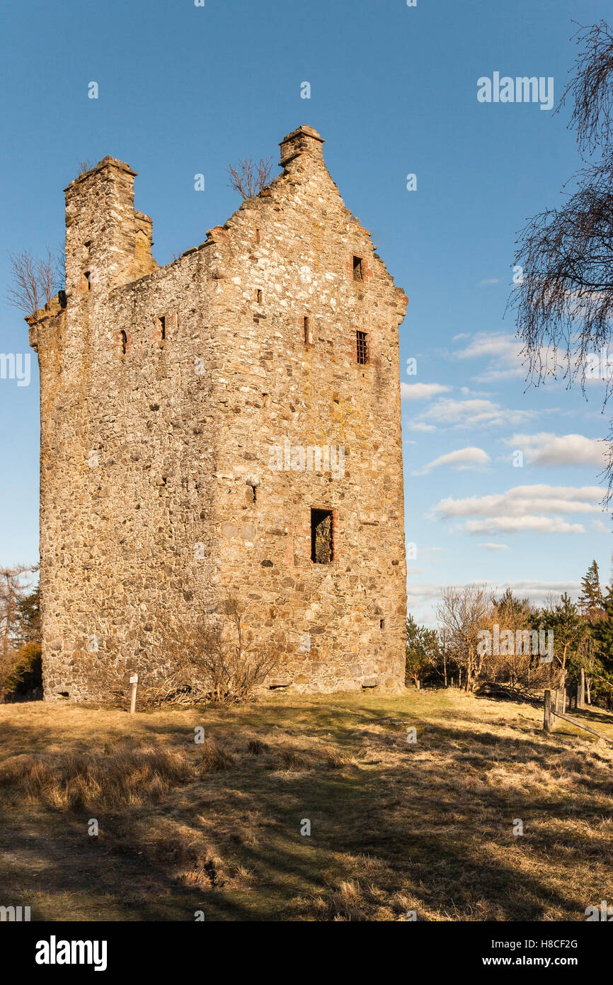Il castello di Invermark a Glen Esk in Scozia. Foto Stock