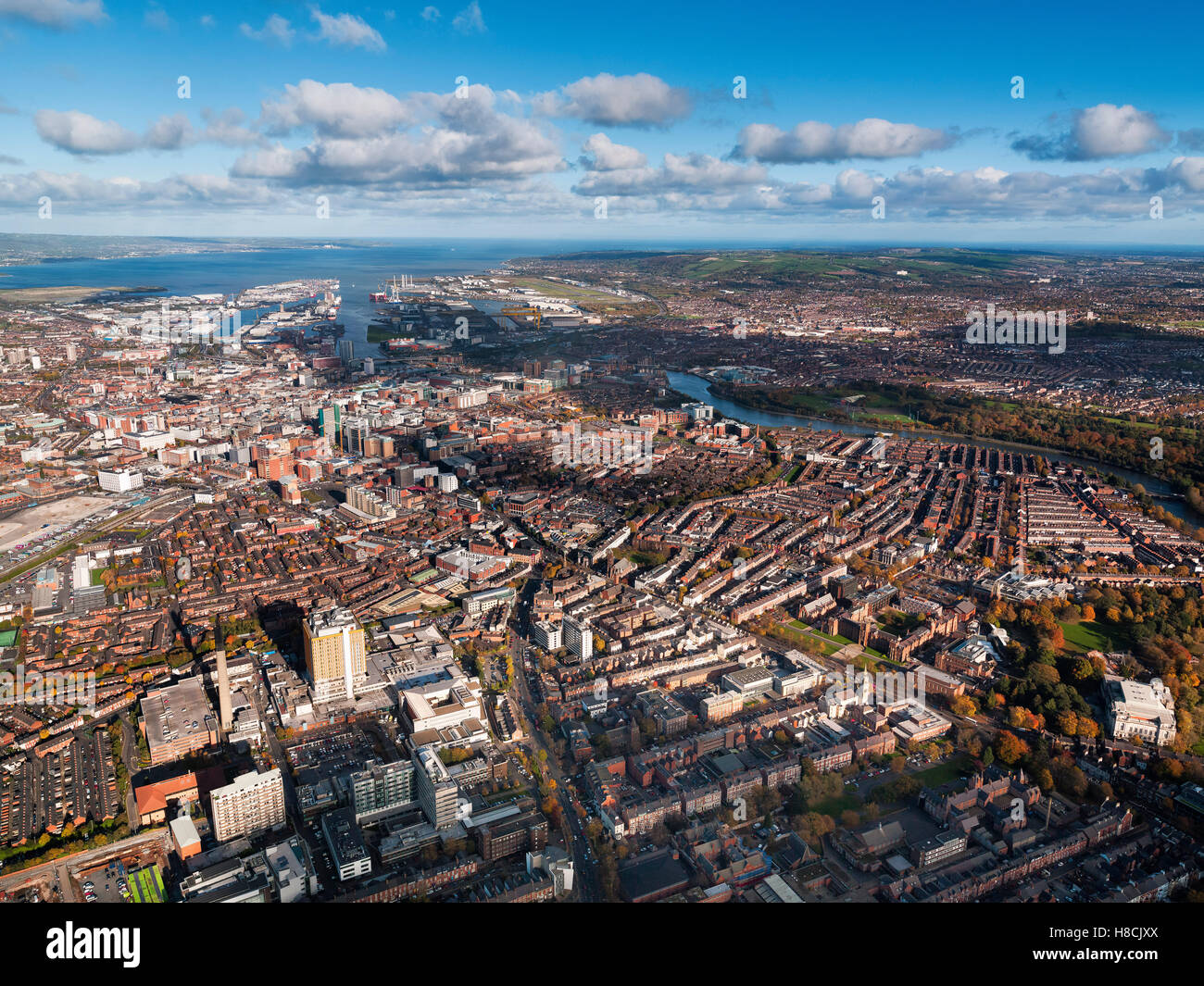 Antenna di Belfast City Centre, Irlanda del Nord Foto Stock