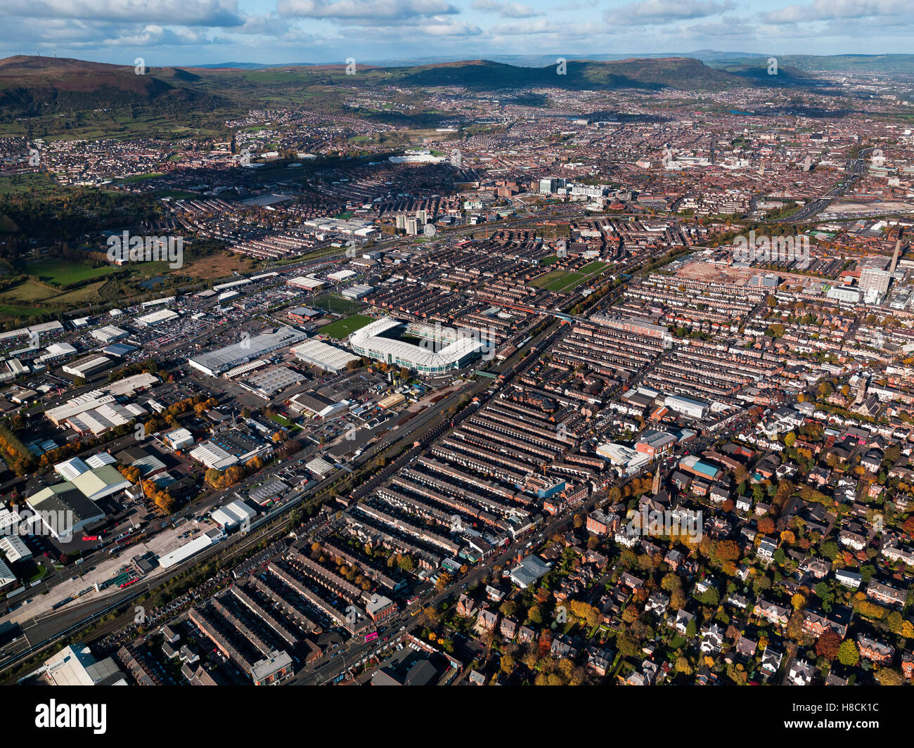 Antenna di Belfast City Centre, Irlanda del Nord Foto Stock