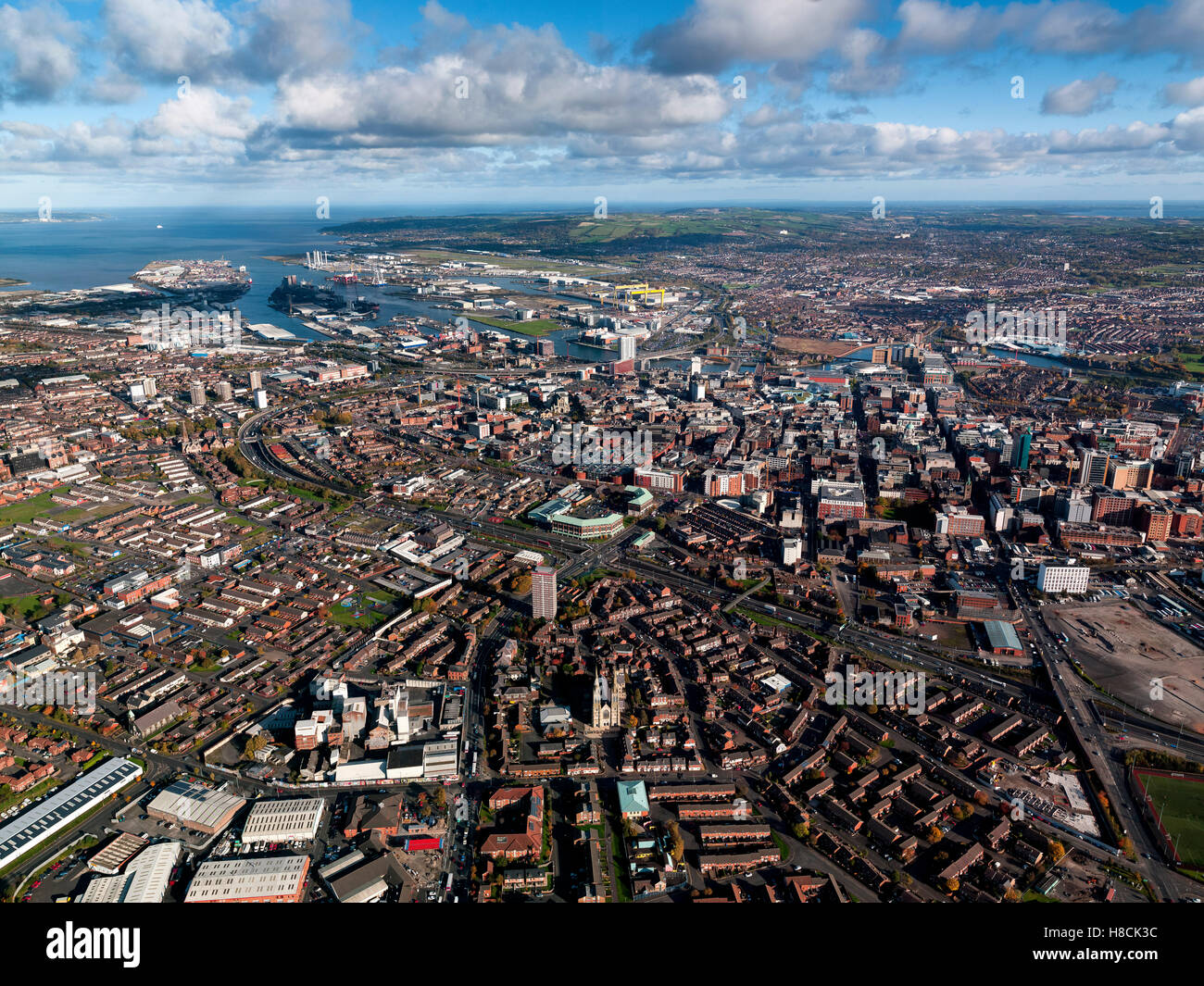 Antenna di Belfast City Centre, Irlanda del Nord Foto Stock