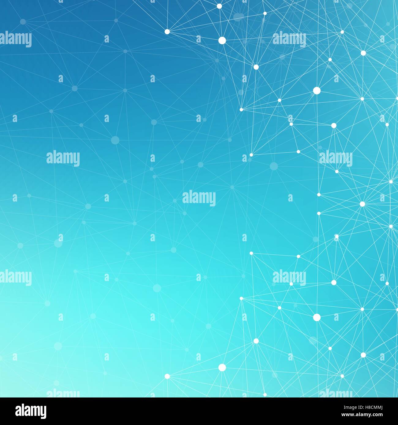 Grande complesso di dati. Grafica di sfondo astratto di comunicazione. Sfondo in prospettiva di profondità. Array minimo con composti di linee e di punti. Digital per la visualizzazione di dati. Illustrazione vettoriale di dati di grandi dimensioni. Illustrazione Vettoriale