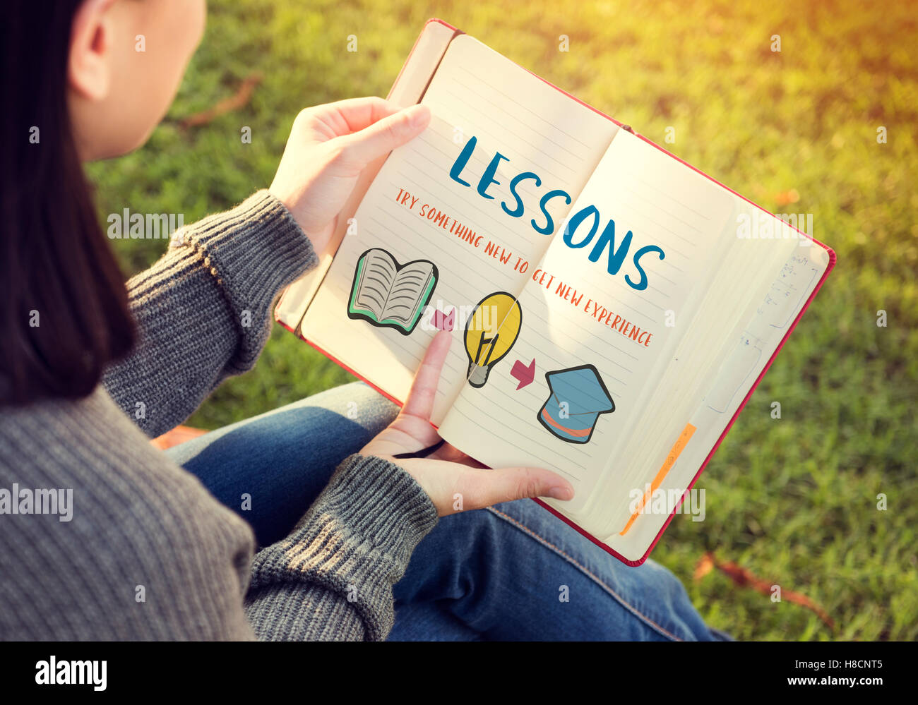 Conoscenza Lezione di apprendimento Concetto di studio Foto Stock