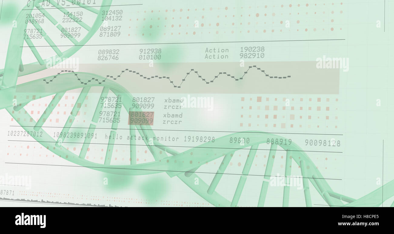 Vista panoramica di dati di informazioni Foto Stock