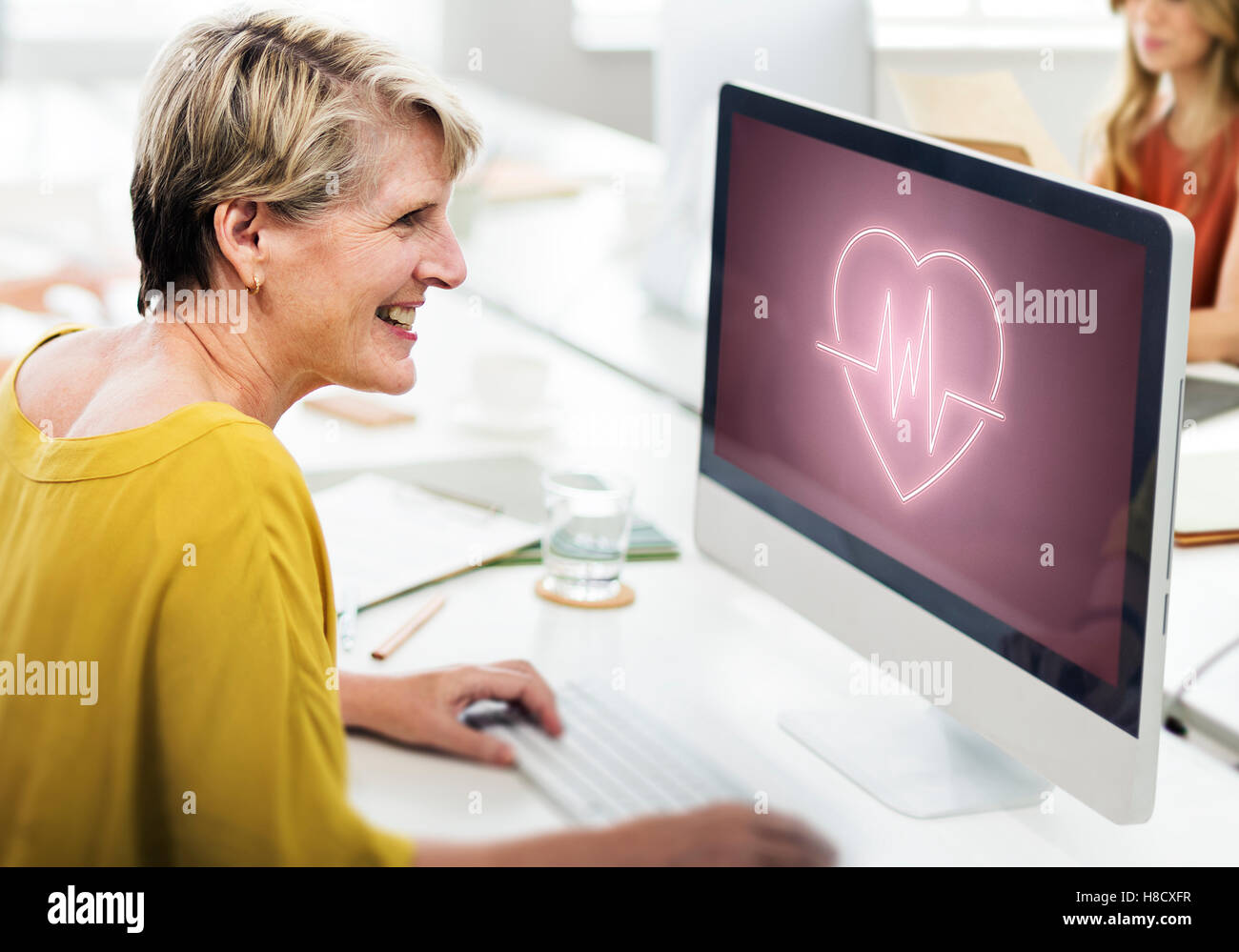 Cardiache malattia cardiovascolare cuore concetto grafico Foto Stock
