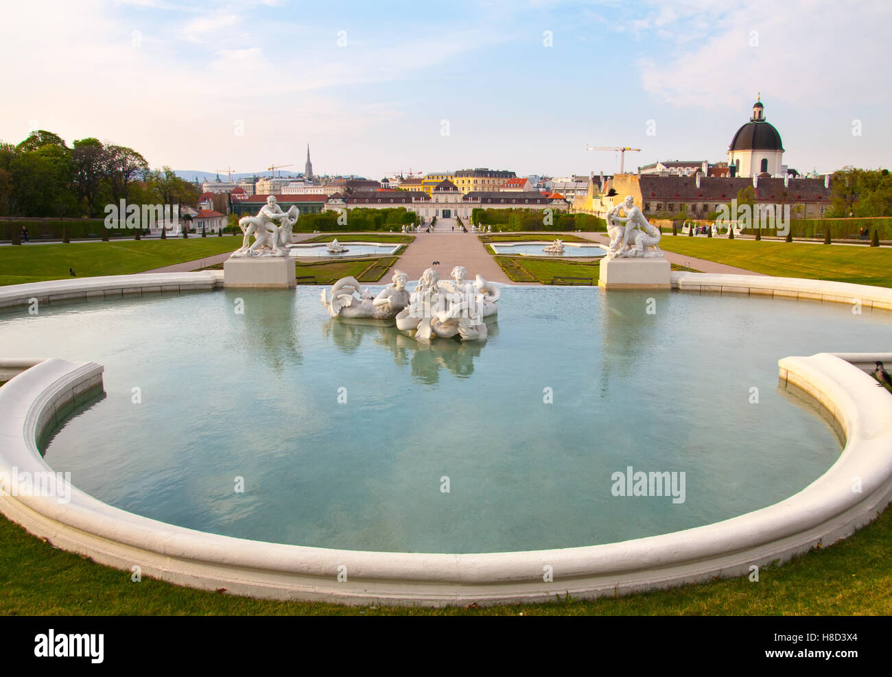 Wien, Belvedere Foto Stock