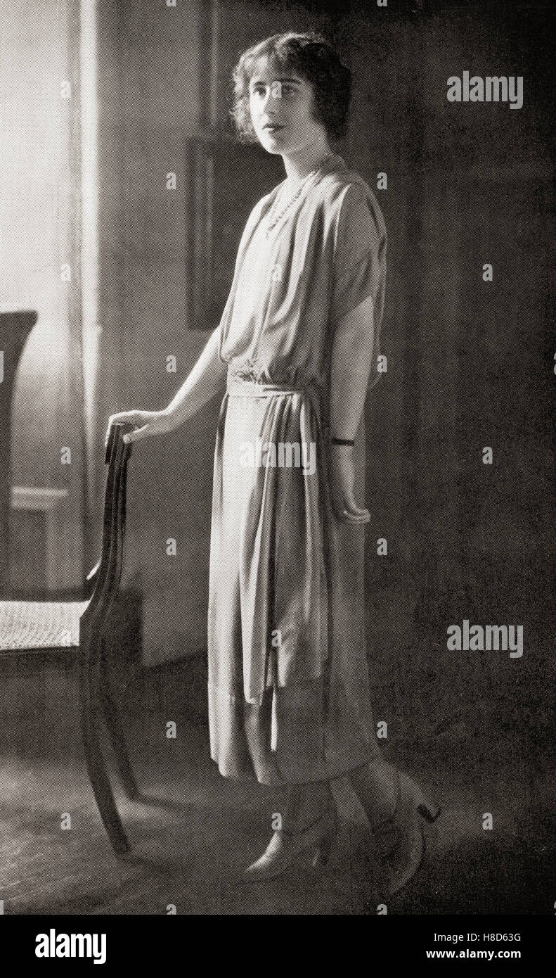 Elizabeth Angela Marguerite Bowes-Lyon, 1900 - 2002. Futura Regina Elisabetta, la Regina madre e madre della Regina Elisabetta II. Foto Stock