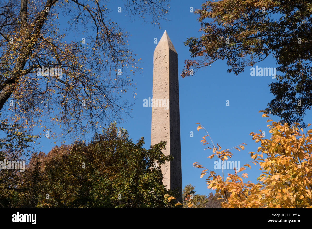 Cleopatra Needle obelisco, Central Park, NYC Foto Stock