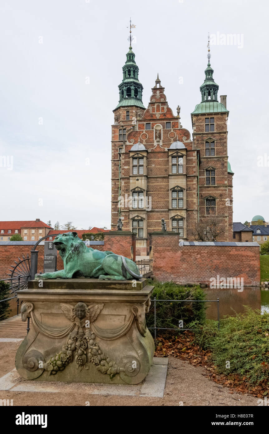 Il Castello di Rosenborg a Copenaghen, Danimarca Foto Stock