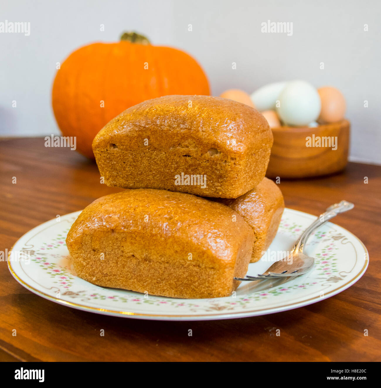 Pane di zucca minis Foto Stock