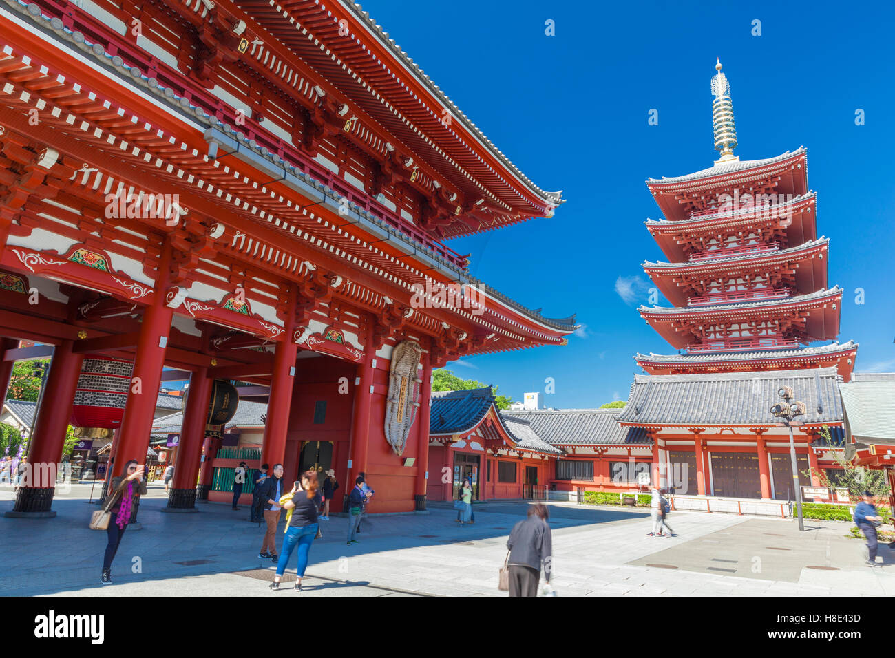 Asakusa, Tokyo presso il Tempio di Sensoji Hozomon del gate. Foto Stock