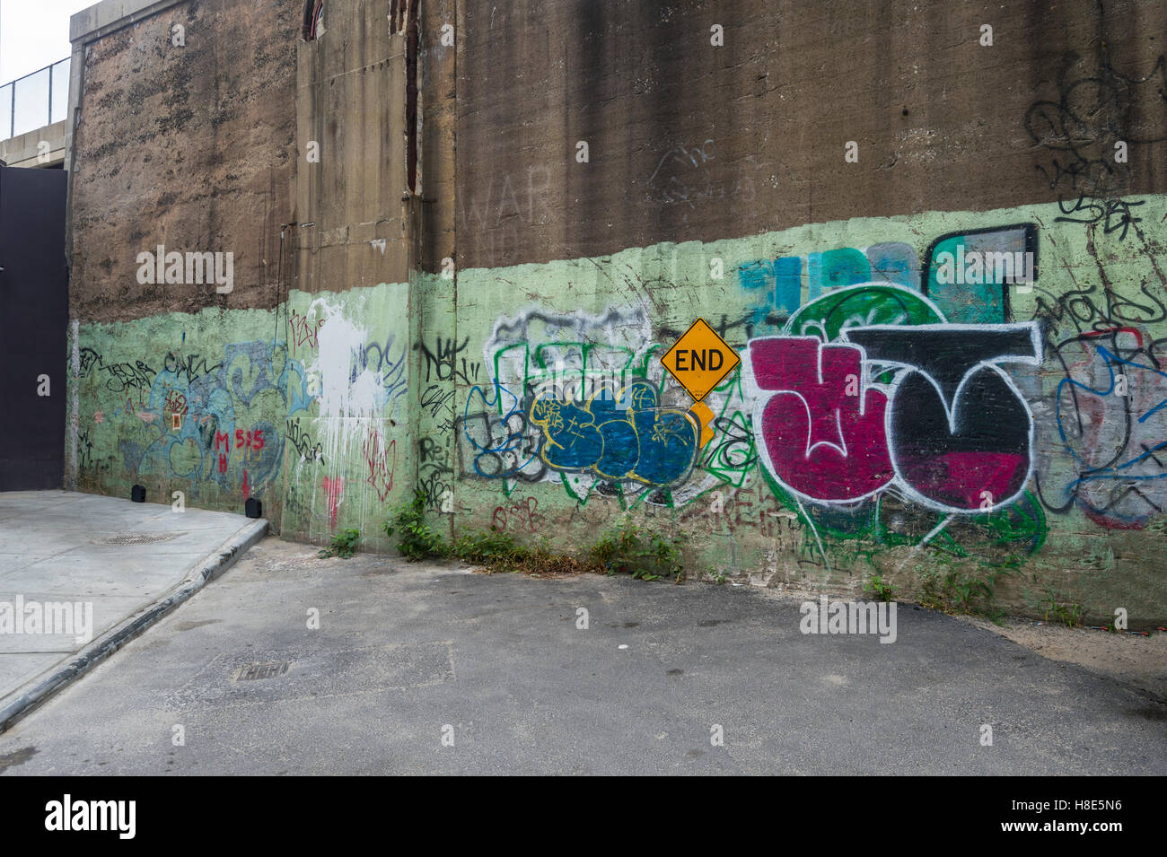 Graffiti, Dead End Street, New York New York STATI UNITI D'AMERICA Foto Stock
