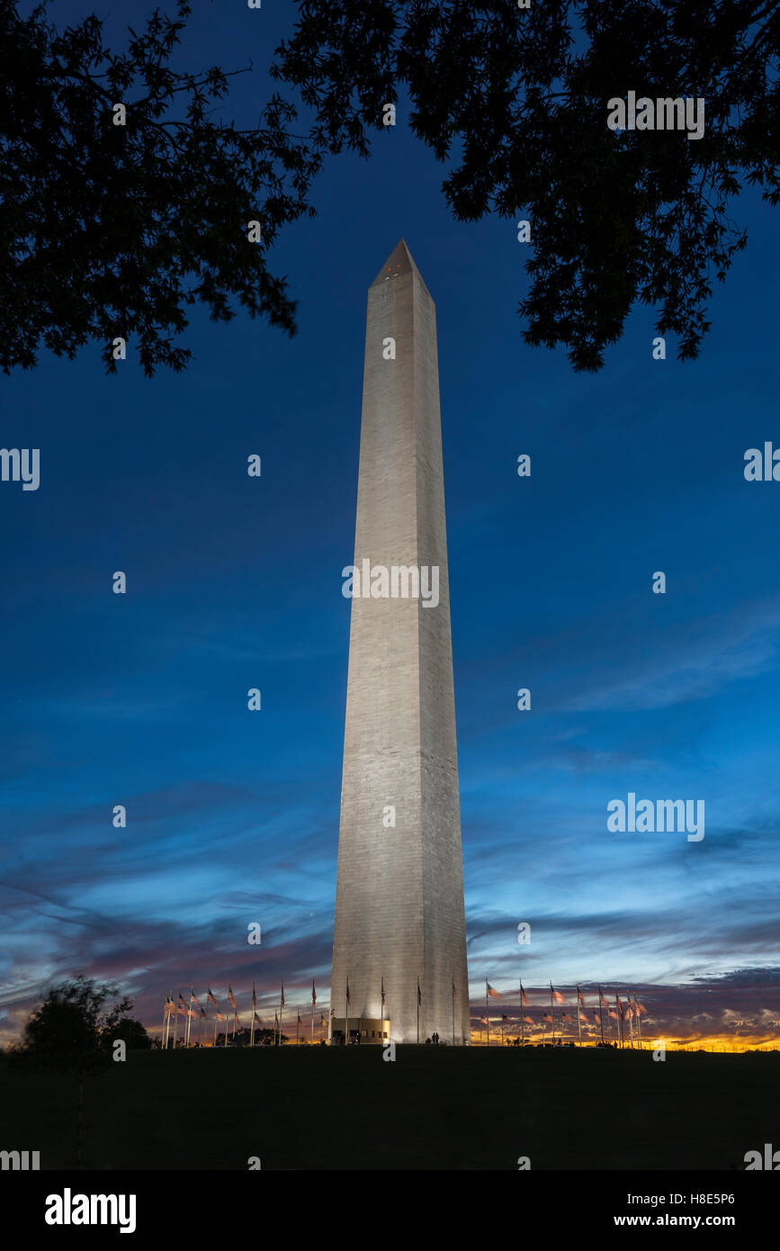 Il Monumento a Washington, Washington DC, Stati Uniti d'America Foto Stock